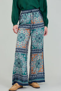 Color Block Boho Wide Leg Pants