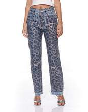 Load image into Gallery viewer, Metallic Leopard Jeans