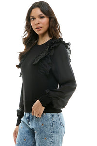 Ruffle Sweater Top