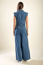 Load image into Gallery viewer, Button Down Denim Jumpsuit