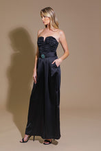 Load image into Gallery viewer, Ruched Strapless Jumpsuit