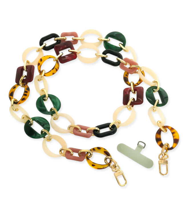 Color Block Resin Phone Chain