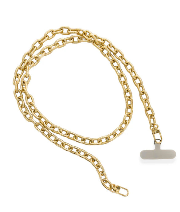 Long Textured Paperclip Phone Chain