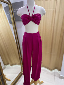 Halter Bra Top And Pant Set