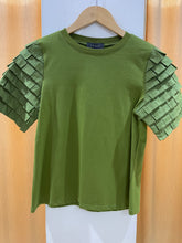 Load image into Gallery viewer, GRACIA-Pleated Sleeves T-shirt Top