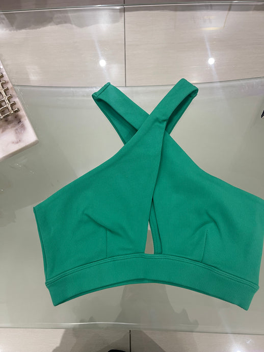 Crop top twisted green