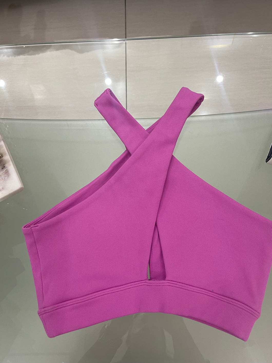 Crop top twisted pink