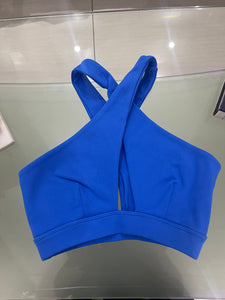 Crop top twisted blue