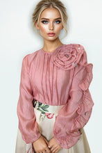 Load image into Gallery viewer, Ruffle Flower Top