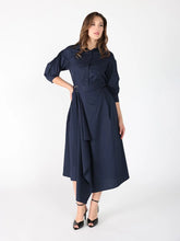 Load image into Gallery viewer, Bottom Wrap Shirt Collared Dress