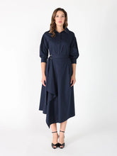 Load image into Gallery viewer, Bottom Wrap Shirt Collared Dress