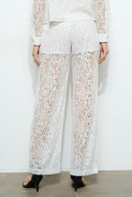 Load image into Gallery viewer, Sheer Lace Button-up Top &amp; Pant Set
