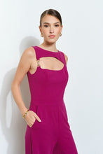 Load image into Gallery viewer, Asymmetrical Cutout Buckle Wide Leg Jumpsuit
