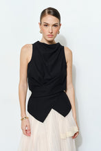 Load image into Gallery viewer, Classic Cowl Neck Surplice Waist Sleeveless Top