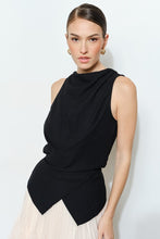Load image into Gallery viewer, Classic Cowl Neck Surplice Waist Sleeveless Top