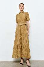 Load image into Gallery viewer, Floral Embellished Jeweled Buttons Maxi Dress