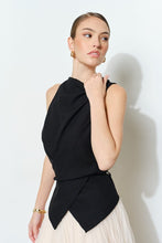 Load image into Gallery viewer, Classic Cowl Neck Surplice Waist Sleeveless Top