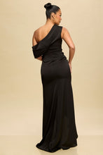 Load image into Gallery viewer, Asymmetric Satin Maxi Gown