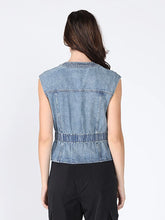 Load image into Gallery viewer, GRACIA-Elastic waist Denim Vest