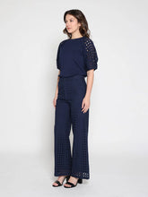 Load image into Gallery viewer, GRACIA- Eyelet T-shirt and Pant Set