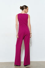 Load image into Gallery viewer, Asymmetrical Cutout Buckle Wide Leg Jumpsuit