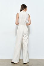 Load image into Gallery viewer, Asymmetric Draped Belted Sleeveless Jumpsuit