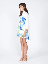 Load image into Gallery viewer, GRACIA-Floral front print high low collar neck dress