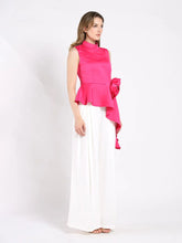 Load image into Gallery viewer, GRACIA-Flower Applique Sleeveless Asymmetrical Top