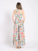 Load image into Gallery viewer, GRACIA-Halter Neck Nautical Print Jumpsuit