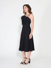 Load image into Gallery viewer, Denim Pleated Detail Strap A-Line Dress