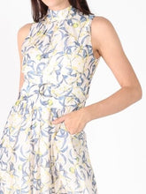 Load image into Gallery viewer, GRACIA-Floral Printed Sleeveless Waist Band Dress