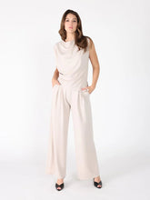 Load image into Gallery viewer, GRACIA-Shoulder Gathered Drape Top And Pant Set