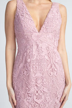 Load image into Gallery viewer, Deep V Laced Bodycon Dress