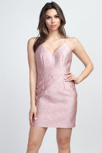 Metallic Jacquard Dress