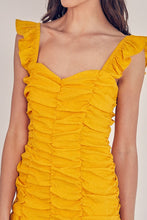 Load image into Gallery viewer, Mary Gold Ruffled Dress