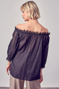 Off Shoulder Embroidered Top