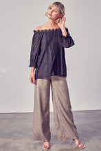 Load image into Gallery viewer, Off Shoulder Embroidered Top