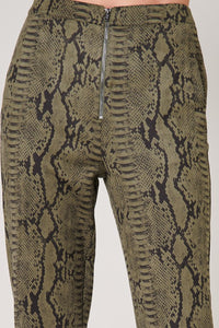 Biker Girl Vibes Snake Print Pants