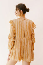 Load image into Gallery viewer, Striped Eyelet Ruffled Romper