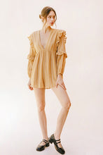 Load image into Gallery viewer, Striped Eyelet Ruffled Romper