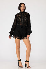 Load image into Gallery viewer, Romantic Crochet Jacket and Short Set