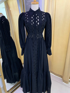 See ThroughLong Sleeve Maxi Dress