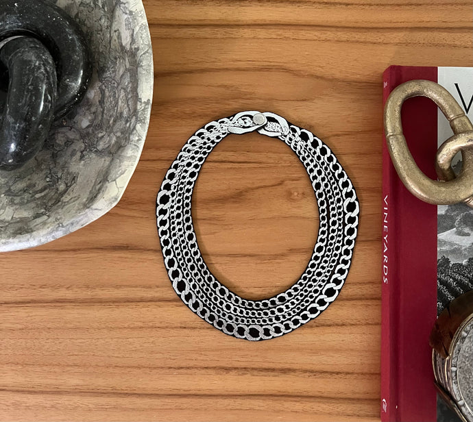 Multi Chain Choker-Silver