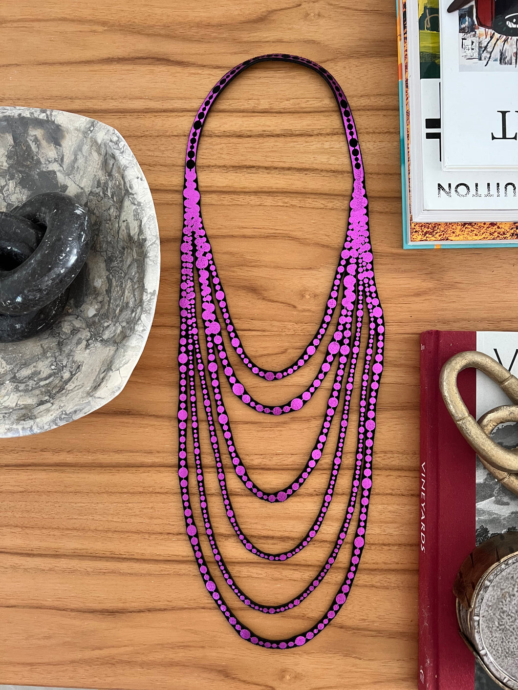 String Pearls-Hot Pink