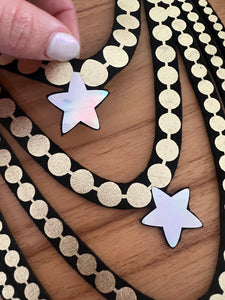 Midi Pearls-Holographic Stars
