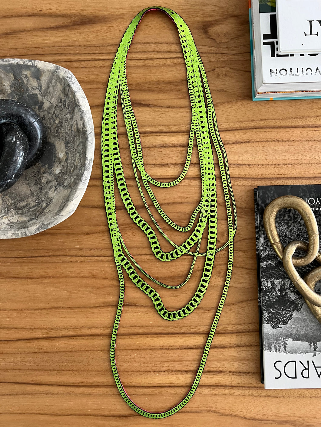 7 Strings Chain- Lime Green