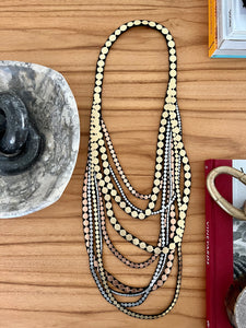3 Tone Pearls Long Multilayers